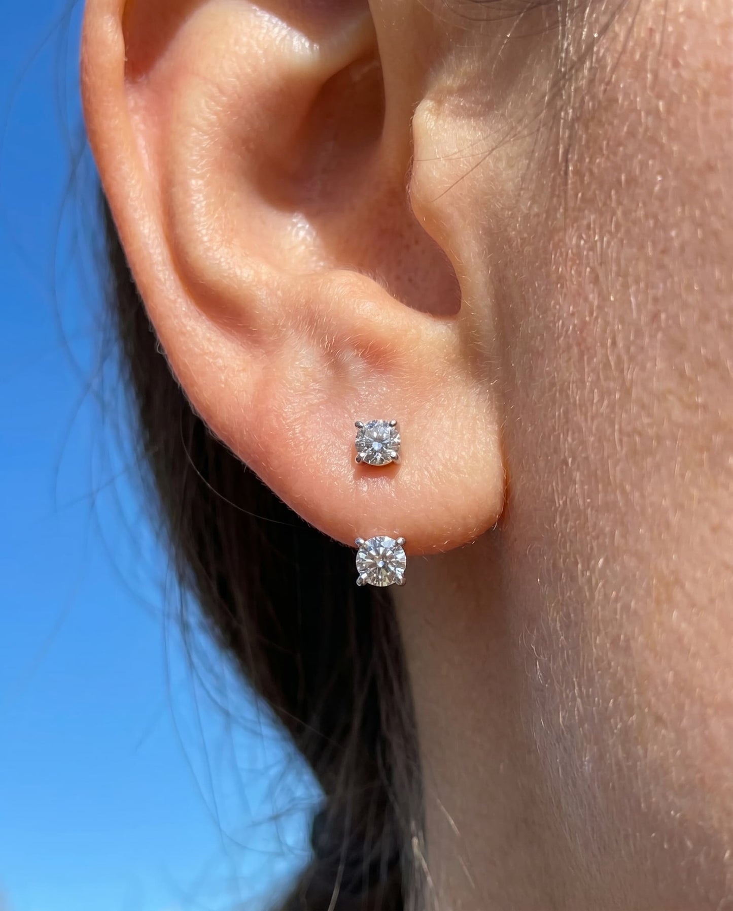 STARLEX - Moissanite Ear Jacket Earrings - Silver 925 | 925 Sterling Silver | Lexan