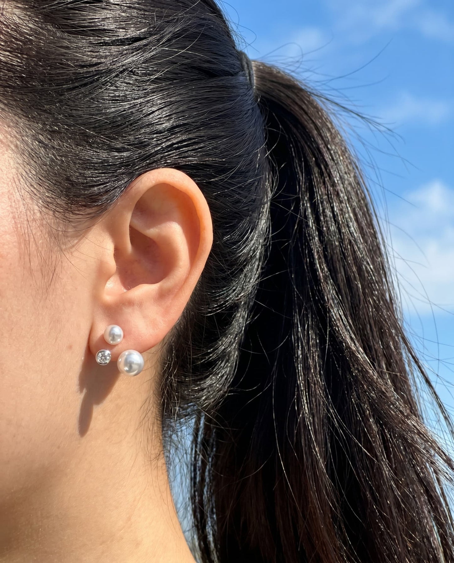 CHANDRA Stud Earrings -Moissanite - Silver 925 | 925 Sterling Silver | Lexan