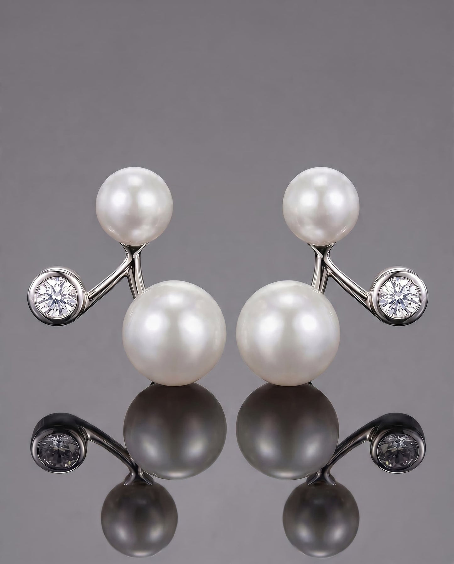 CHANDRA Stud Earrings -Moissanite - Silver 925 | 925 Sterling Silver | Lexan