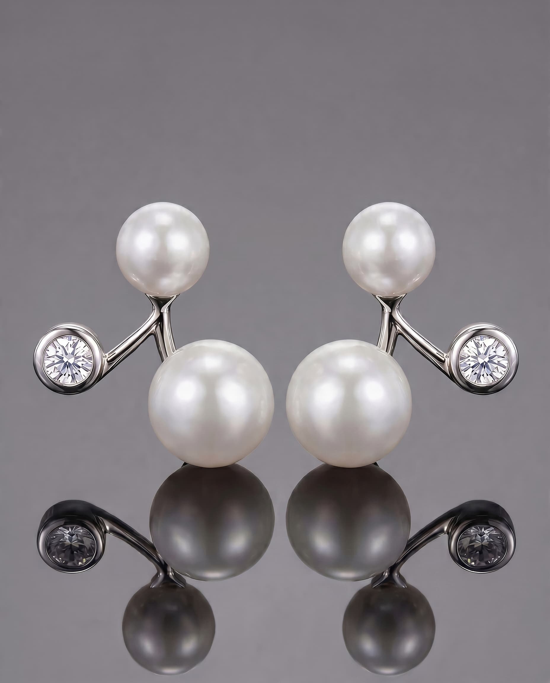 CHANDRA Stud Earrings -Moissanite - Silver 925 | 925 Sterling Silver | Lexan