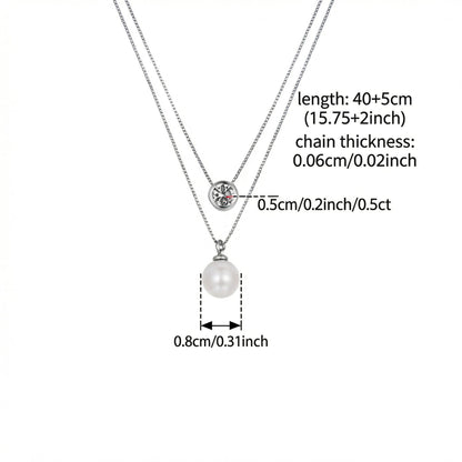 CHANDRA Necklace - Moissanite - Silver 925 | 925 Sterling Silver | Lexan