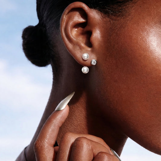 CHANDRA Stud Earrings - Silver