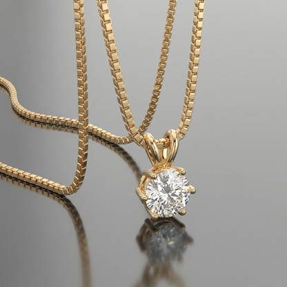 VENUS - Moissanite Pendant Necklace - Silver | 925 Sterling Silver | Lexan