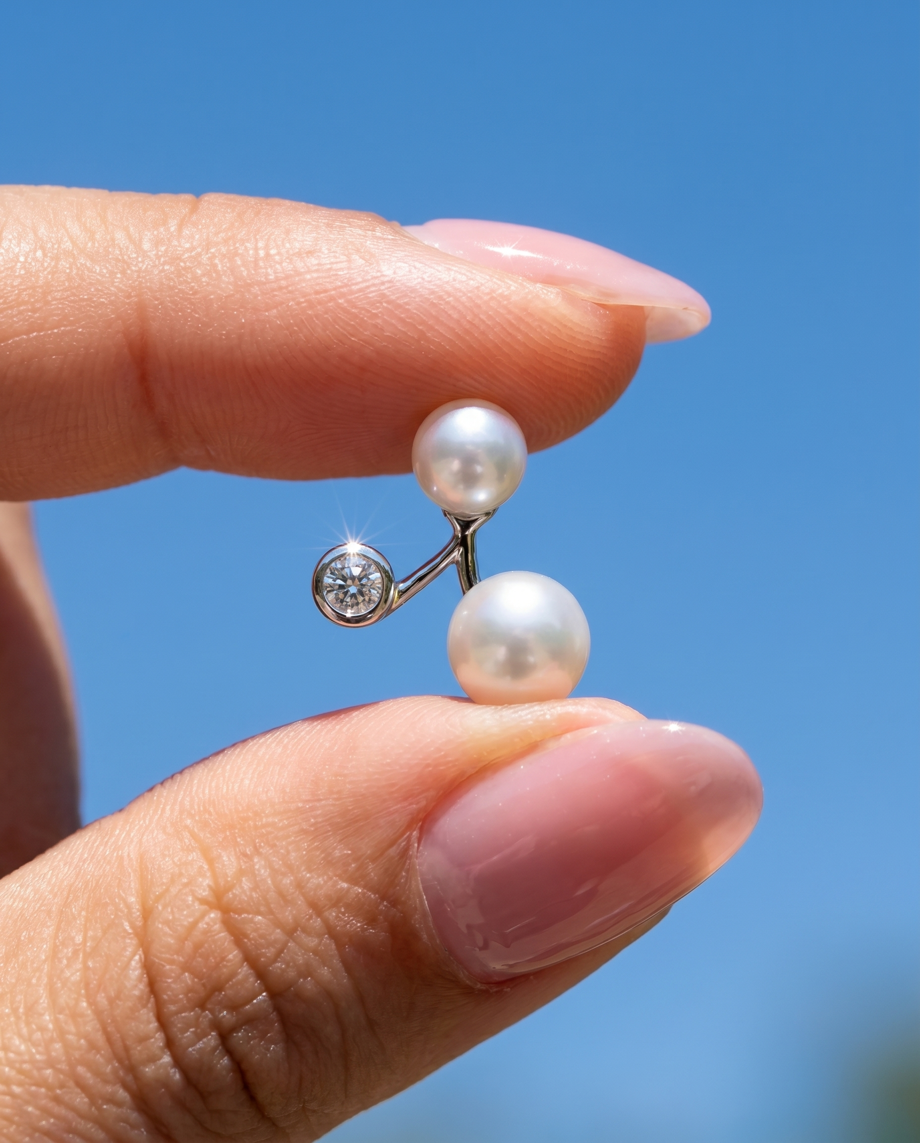 CHANDRA Stud Earrings -Moissanite - Silver 925 | 925 Sterling Silver | Lexan