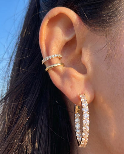 SOLARIS - CZ Hoop Earrings | 925 Sterling Silver | Lexan