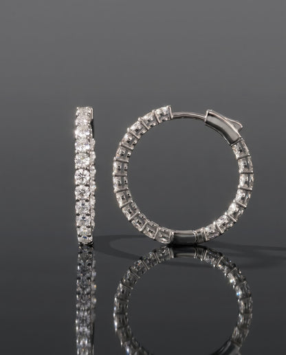 SOLARIS - CZ Hoop Earrings | 925 Sterling Silver | Lexan