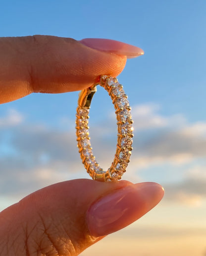 SOLARIS - CZ Hoop Earrings | 925 Sterling Silver | Lexan