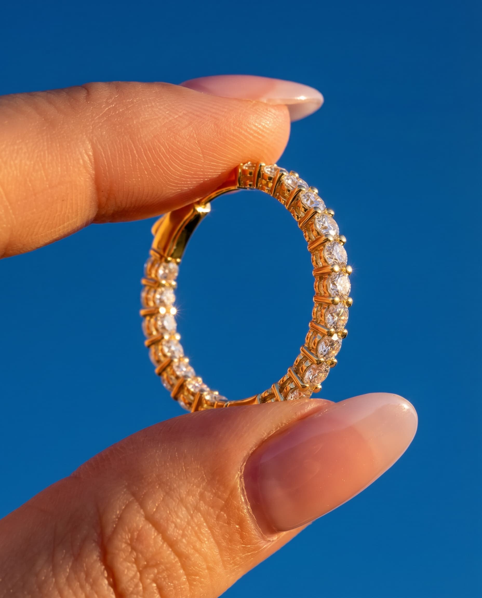 SOLARIS - CZ Hoop Earrings | 925 Sterling Silver | Lexan