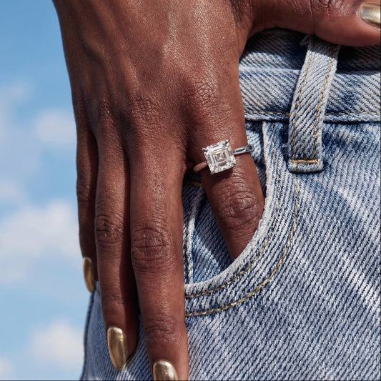 CHATUR Ring - Silver - Moissanite