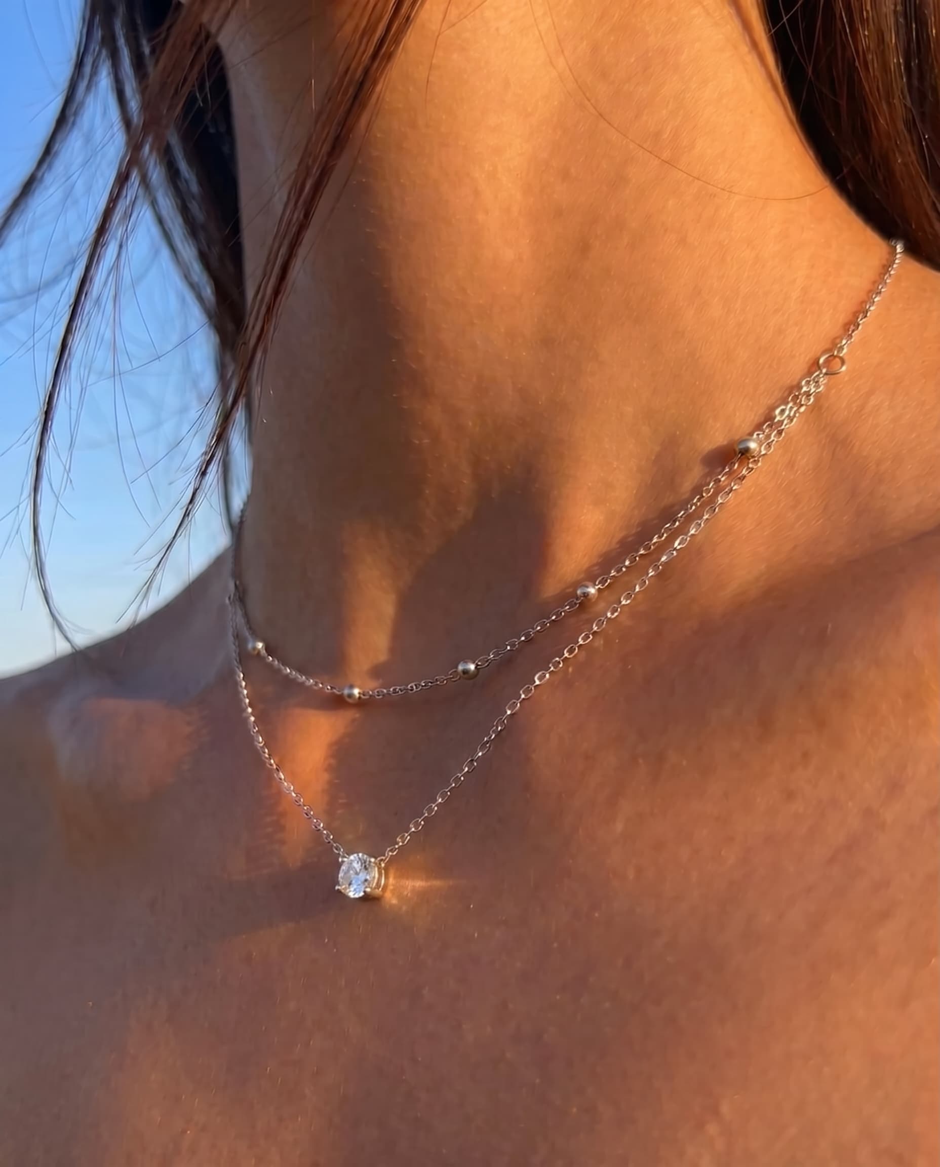 ECLIPTIC - Moissanite Necklace - Silver 925 | 925 Sterling Silver | Lexan