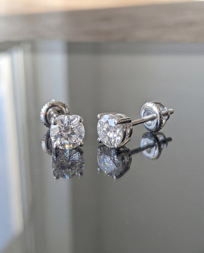 VENUS - Moissanite Earrings - Silver 925 | 925 Sterling Silver | Lexan