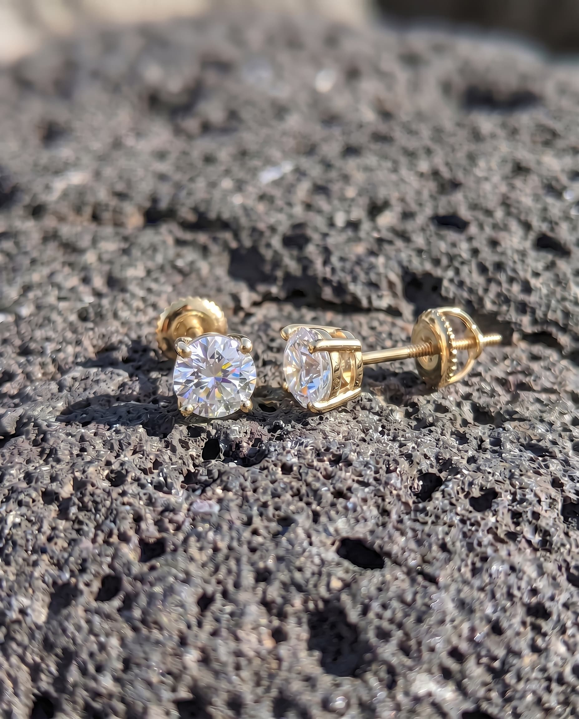 VENUS - Moissanite Earrings - Silver 925 | 925 Sterling Silver | Lexan