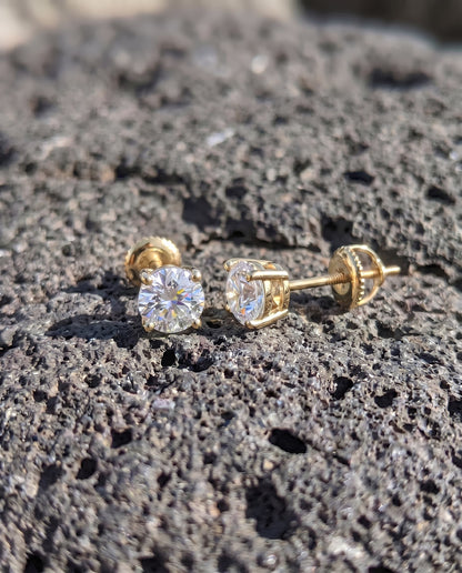 VENUS - Moissanite Earrings - Silver 925 | 925 Sterling Silver | Lexan