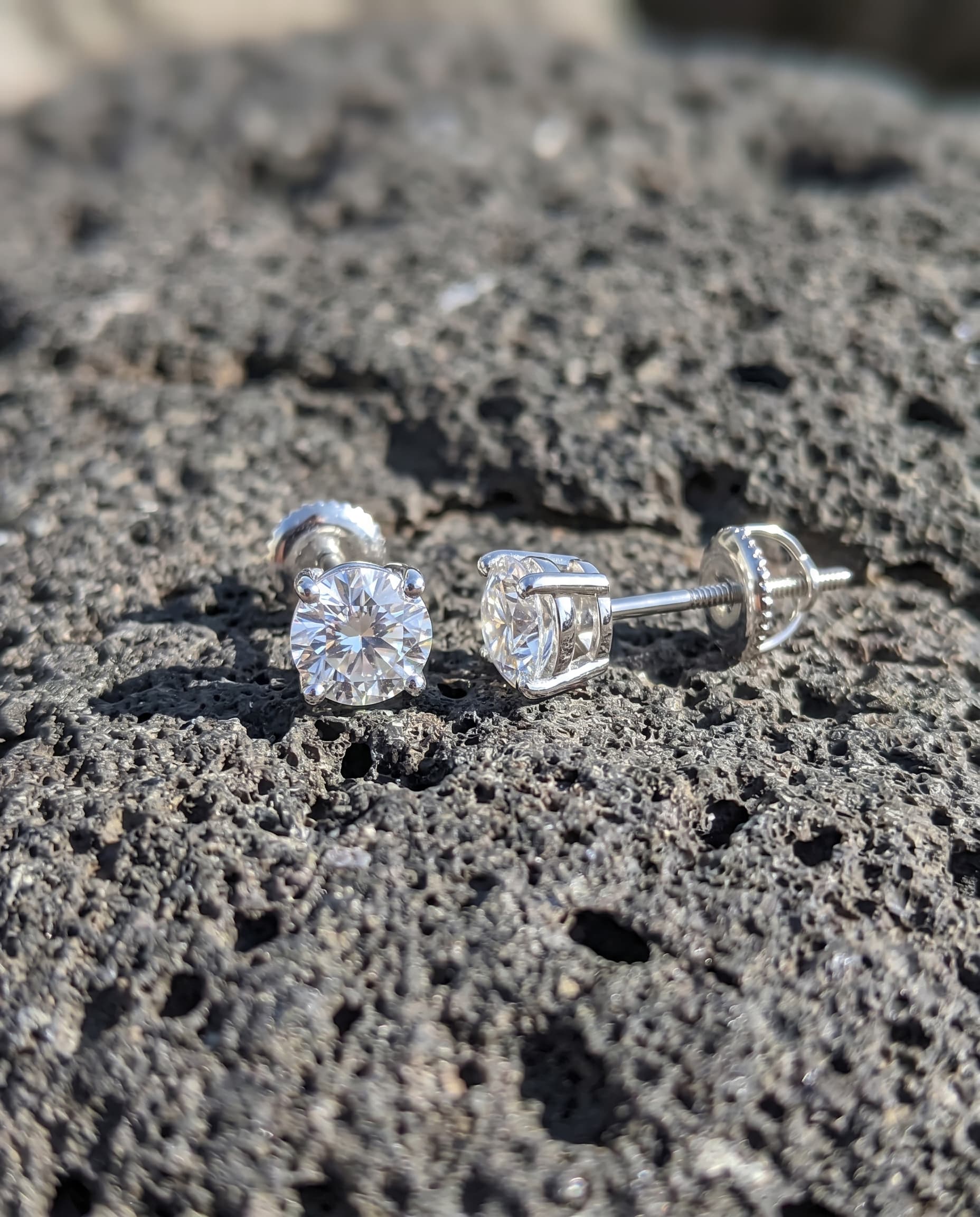 VENUS - Moissanite Earrings - Silver 925 | 925 Sterling Silver | Lexan