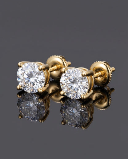 VENUS - Moissanite Earrings - Silver 925 | 925 Sterling Silver | Lexan