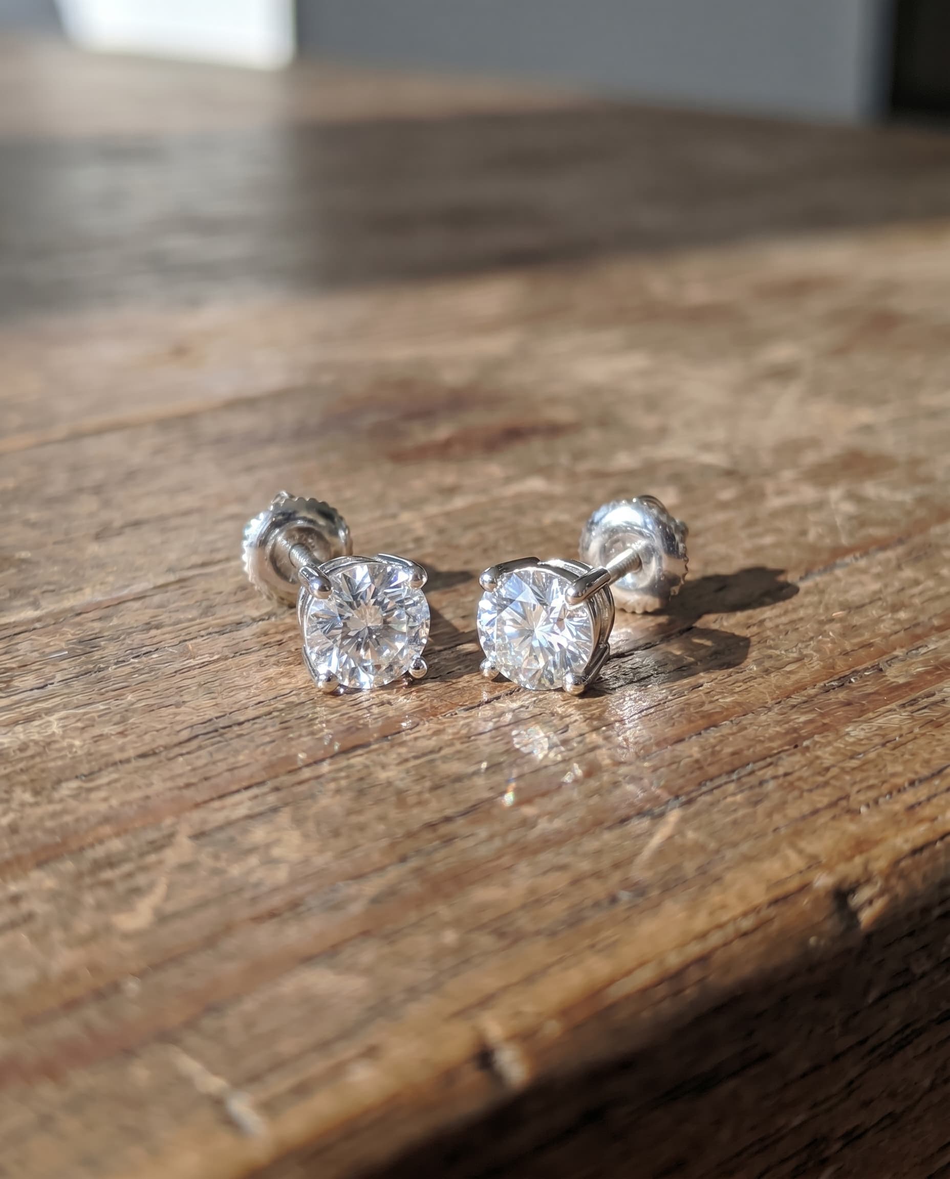 VENUS - Moissanite Earrings - Silver 925 | 925 Sterling Silver | Lexan