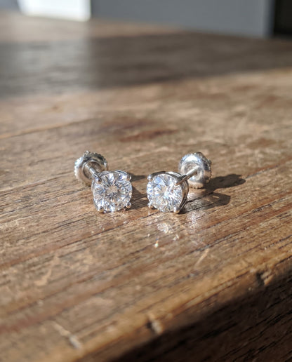 VENUS - Moissanite Earrings - Silver 925 | 925 Sterling Silver | Lexan