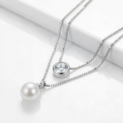 CHANDRA Necklace - Moissanite - Silver 925 | 925 Sterling Silver | Lexan